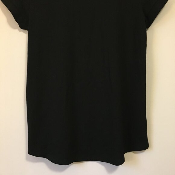 Black Simple Witch Button Up Short Sleeve Top - Picture 6 of 14